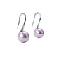 Aros aretes perlas de agua dulce colores plata 925 elegante bellos - Miniatura 4