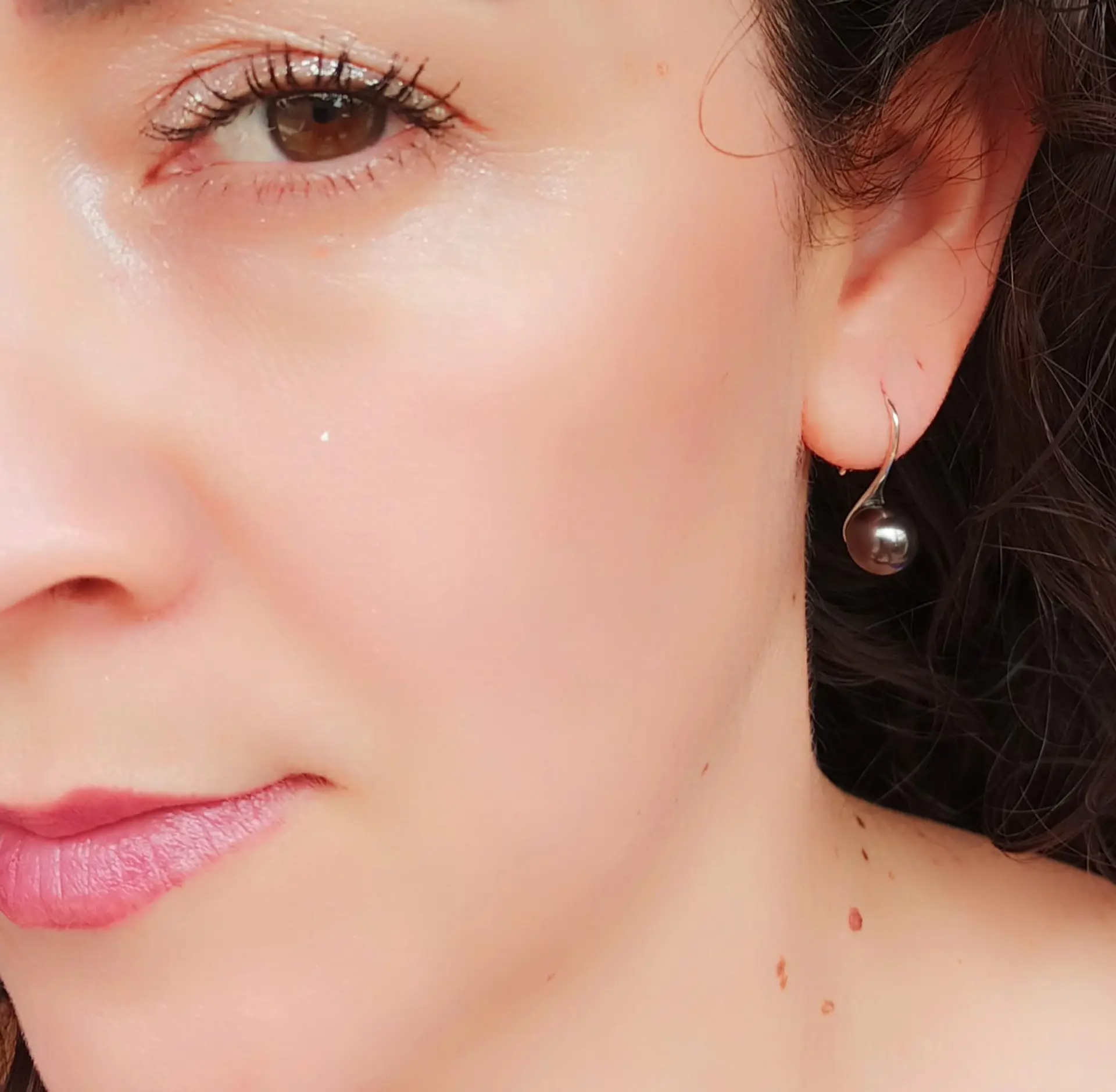 Aros aretes perlas de agua dulce colores plata 925 elegante bellos 9