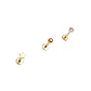 Set Piercing Chapado En Oro 18k Nostril Labret Set Estrella - Miniatura 1