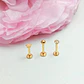 Set Piercing Chapado En Oro 18k Nostril Labret Set Estrella - Miniatura 3