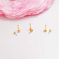 Set Piercing Chapado En Oro 18k Nostril Labret Set Estrella - Miniatura 4