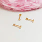 Set Piercing Chapado En Oro 18k Nostril Labret Set Estrella - Miniatura 7