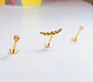 Set Piercing Chapado Oro 18k Nostril Labret Punto Trepador - Miniatura 3