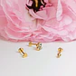 Set Piercing Chapado En Oro 18k Nostril Labret Flor Cono - Miniatura 3