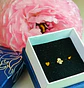 Set Piercing Chapado En Oro 18k Nostril Labret Flor Cono - Miniatura 2