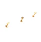Set Piercing Chapado En Oro 18k Nostril Labret Set Luna Pack - Miniatura 1