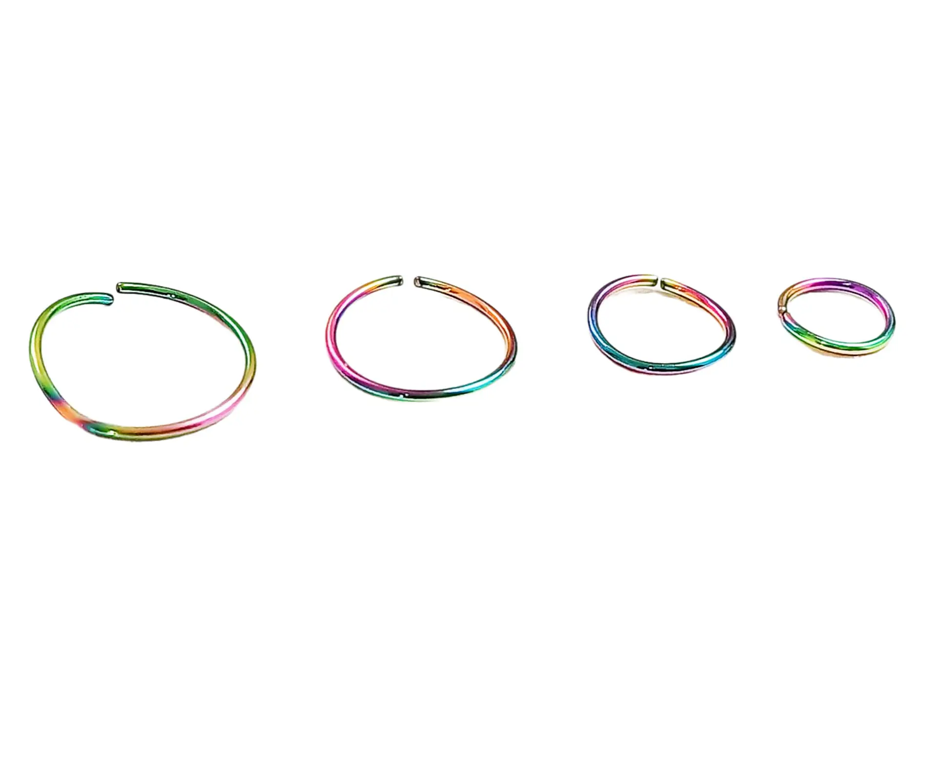 Set 4 Piercing ideal septum Distintos colores Aros Nostril Daith Tragus Helix Pack Punk 11