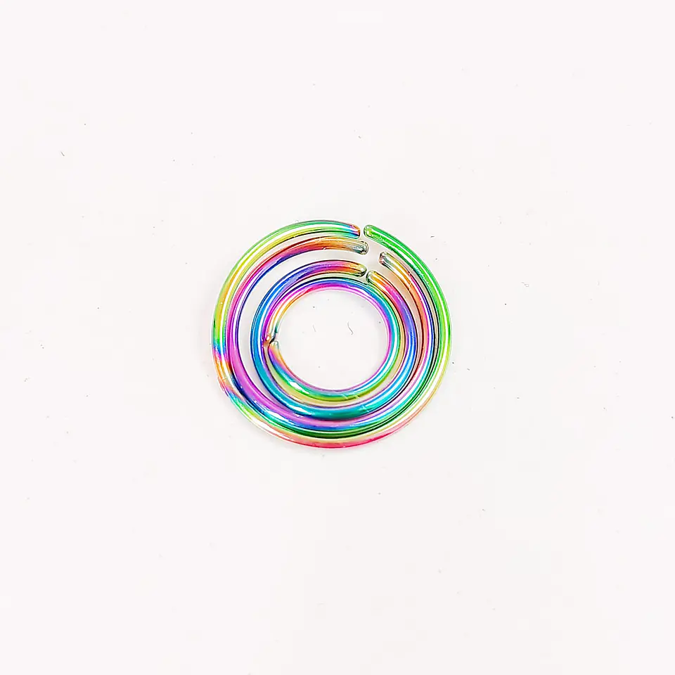 Set 4 Piercing ideal septum Distintos colores Aros Nostril Daith Tragus Helix Pack Punk 10