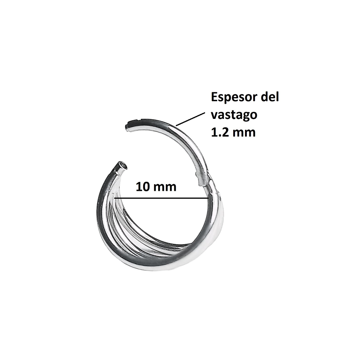 Piercing Titanio Nero Micro Nero Con Sfera - Gioiello Piercing 1.2