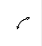 Piercing Ceja Labret Daith Hipoalergenic Negro Punk Tragus - Miniatura 1