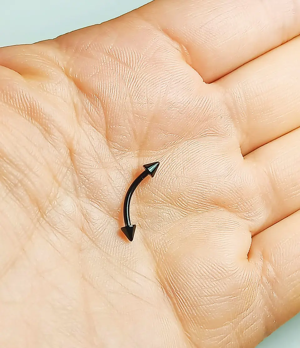 Piercing Ceja Labret Daith Hipoalergenic Negro Punk Tragus 4