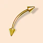 Piercing Ceja Labret Daith Chapado En Oro 18k Punk Tragus - Miniatura 7