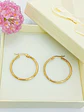 Argollas hoop 25mm chapadas en oro 18k - Miniatura 2