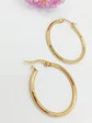 Argollas hoop 25mm chapadas en oro 18k - Miniatura 4