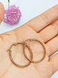 Argollas hoop 25mm Chapado en oro rosa 18k  - Miniatura 6