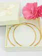 Maxi argollas hoop clásicas 65Mm chapadas en oro 18k  - Miniatura 2