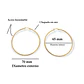 Maxi argollas hoop clásicas 65Mm chapadas en oro 18k  - Miniatura 6
