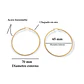 Maxi argollas hoop 65mm hipoalergenicas chapadas en oro rosa 18k - Miniatura 7