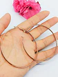 Maxi argollas hoop 65mm hipoalergenicas chapadas en oro rosa 18k - Miniatura 5