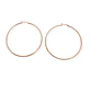 Maxi argollas hoop 65mm hipoalergenicas chapadas en oro rosa 18k - Miniatura 1