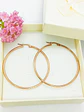 Argollas hoop 45 Mm Chapadas en oro rosa 18kl - Miniatura 3