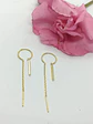 Pendientes Monolith en plata fina ley S925 enchapados en oro 18kl - Miniatura 4