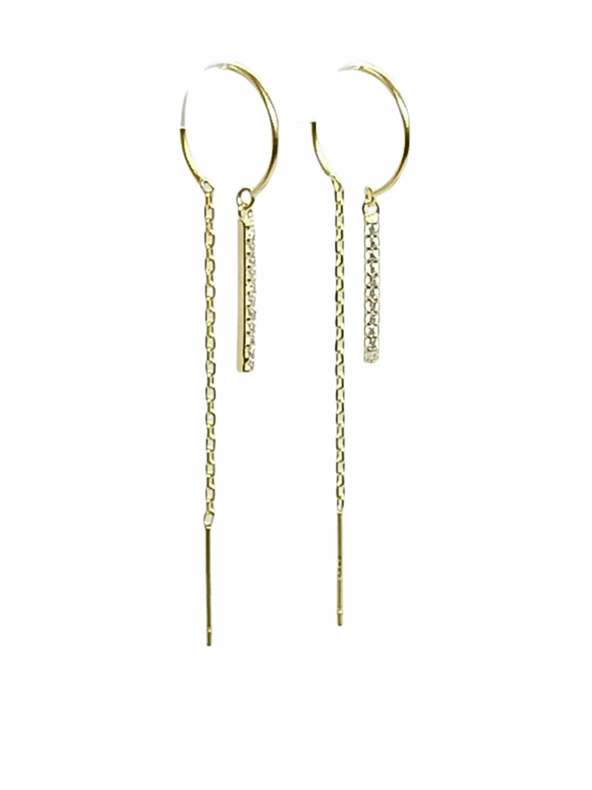Pendientes Monolith en plata fina ley S925 enchapados en oro 18kl 1