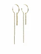Pendientes Monolith en plata fina ley S925 enchapados en oro 18kl - Miniatura 1
