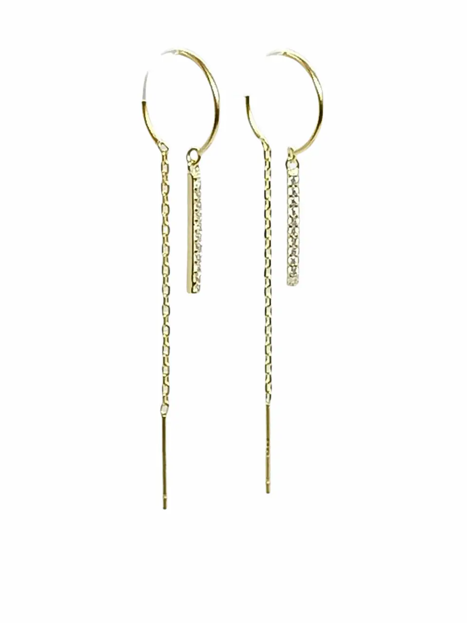 Pendientes Monolith en plata fina ley S925 enchapados en oro 18kl 1
