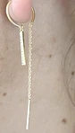 Pendientes Monolith en plata fina ley S925 enchapados en oro 18kl - Miniatura 6