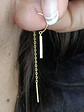 Pendientes Monolith en plata fina ley S925 enchapados en oro 18kl - Miniatura 7