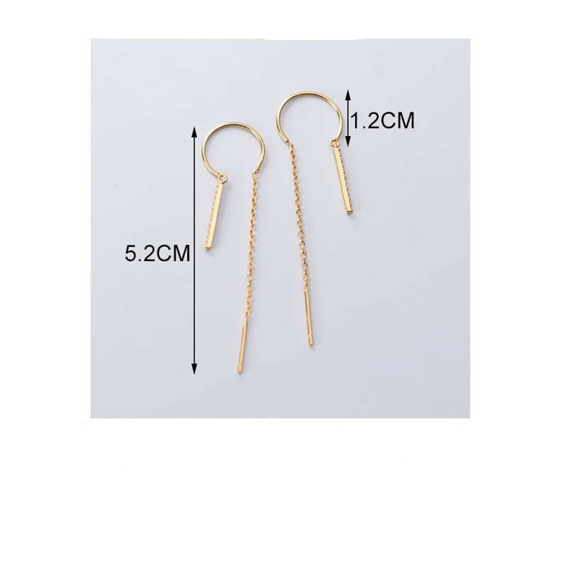 Pendientes Monolith en plata fina ley S925 enchapados en oro 18kl 9