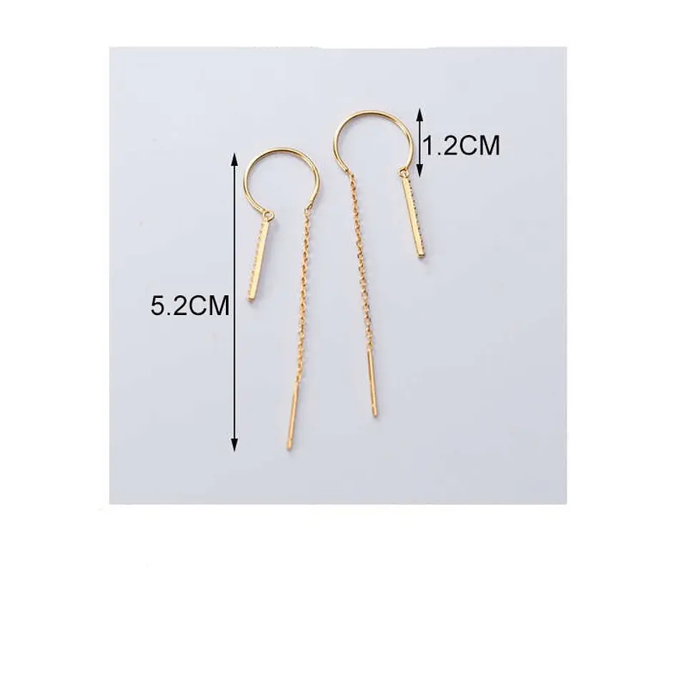 Pendientes Monolith en plata fina ley S925 enchapados en oro 18kl 9
