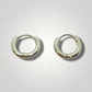 Argollas Huggies hipoalergénico 13mm plateadas - Miniatura 4