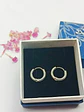 Argollas Huggies hipoalergénico 13mm plateadas - Miniatura 2