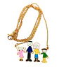Colgante dije colores Familia chapado en oro 18k  - Miniatura 1