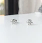 Aros Punto plata 925 Luz Piedra Gema Moissanita - Miniatura 10