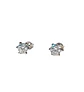 Aros Punto plata 925 Luz Piedra Gema Moissanita - Miniatura 1