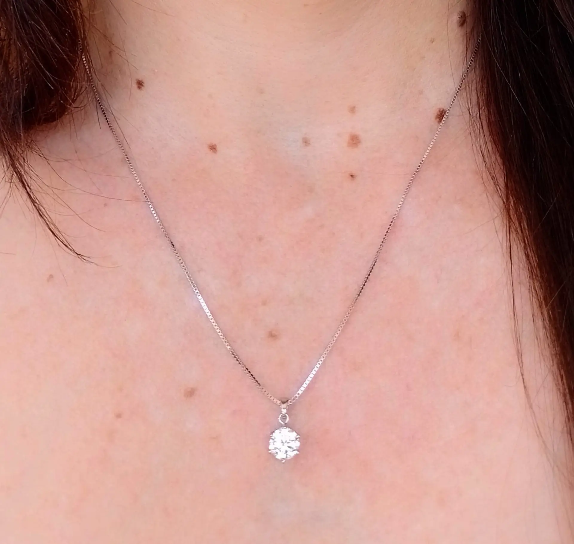 Colgante Plata Fina Punto De Luz 1 Ct Moissanita  5