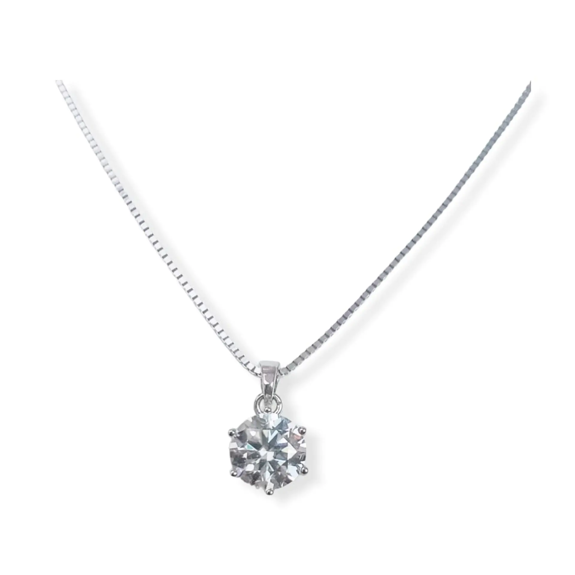 Colgante Plata Fina Punto De Luz 1 Ct Moissanita  1