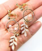 Pendientes sin perforaciones atrapasueños perla zirconia - Miniatura 8