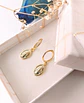 Argollas Huggies Virgen de La Milagrosa Plata fina 925 chapada en Oro 18k - Miniatura 3