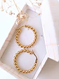 Argollas Aros Minimalista Esferas Hoop Chapadas En Oro 18k - Miniatura 7