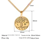 Colgante Amuleto Árbol De La Vida Sol Y Luna Chapado En Oro 18kl - Miniatura 6