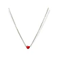 Colgante gargantilla Corazón Rojo plata fina ley S925 - Miniatura 1