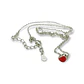 Colgante gargantilla Corazón Rojo plata fina ley S925 - Miniatura 3