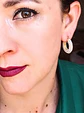Aros bote hoop argollas largas perlas chunky chapadas en oro 18k - Miniatura 8