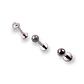 Set Piercing Tornillo Corazon Esfera Quirúrgico Nostril Labret - Miniatura 1