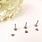 Set Piercing Tornillo Estrella Quirurgico Nostril Labret Luna - Miniatura 4