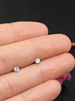 Aros de seguridad puntos de luz Hipoalergénicos 3mm Zirconio Blanco Figuras - Miniatura 4